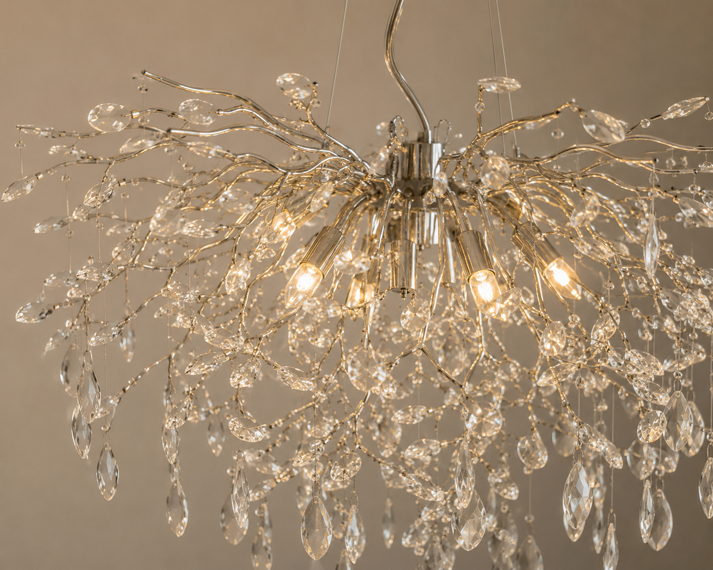 Candelabru Elegant cu Cristale 8179/8A-600 – Ø600 mm, 8xE27, Stil Luxos Suspendat