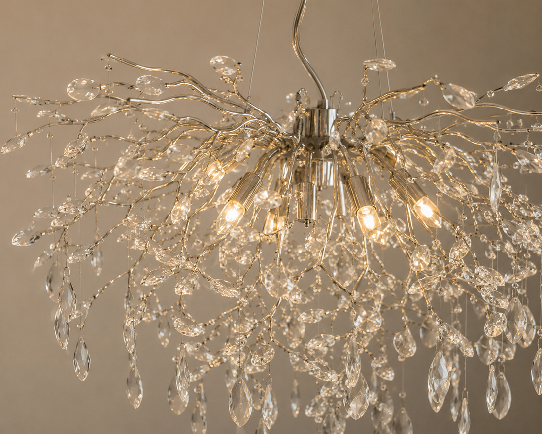 Candelabru Elegant cu Cristale 8179/8A-600 – Ø600 mm, 8xE27, Stil Luxos Suspendat