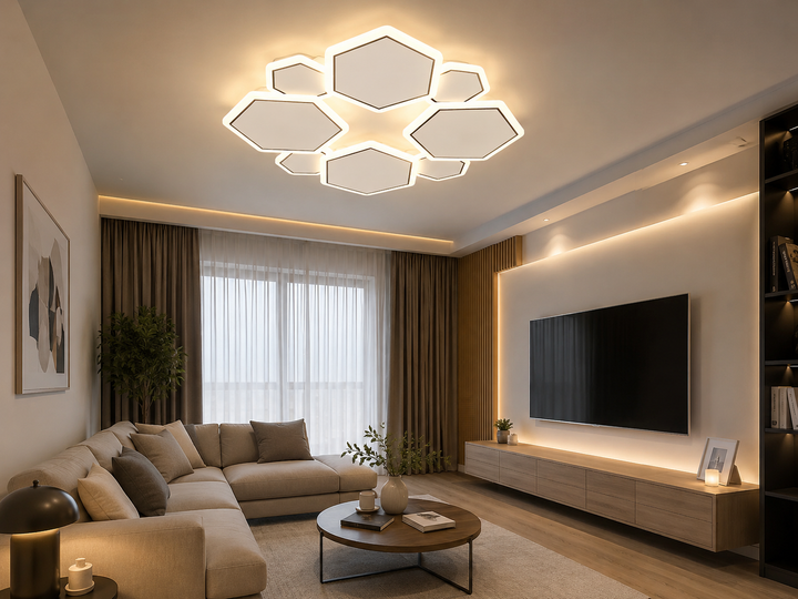 Lustra LED modernă cu 8 surse de lumină – Model 26091/4+4WH+BK