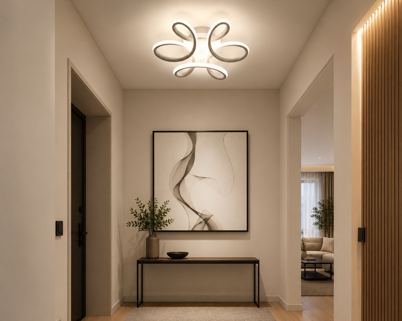 Lustra LED albă 7137/240wh – 56W, 3000K-6500K, design modern rotund