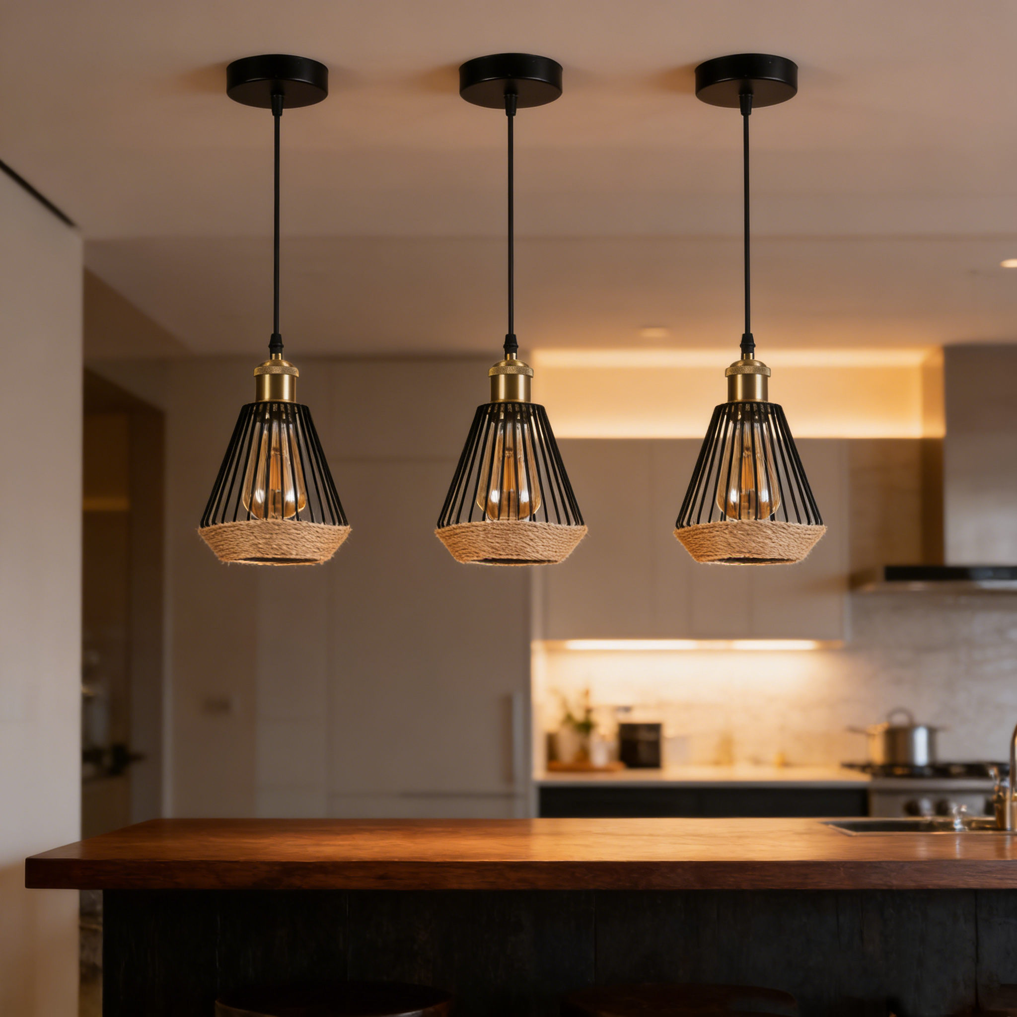 Pendul modern, soclu E27, D15 x H24 cm, 1 bucata, JD-52
