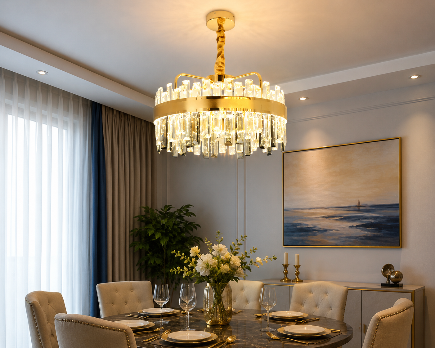 Candelabru LED  112 W, Ø ≈ 500 mm, temperatura reglabila 2800–6500 K – model 8652/500 SKG