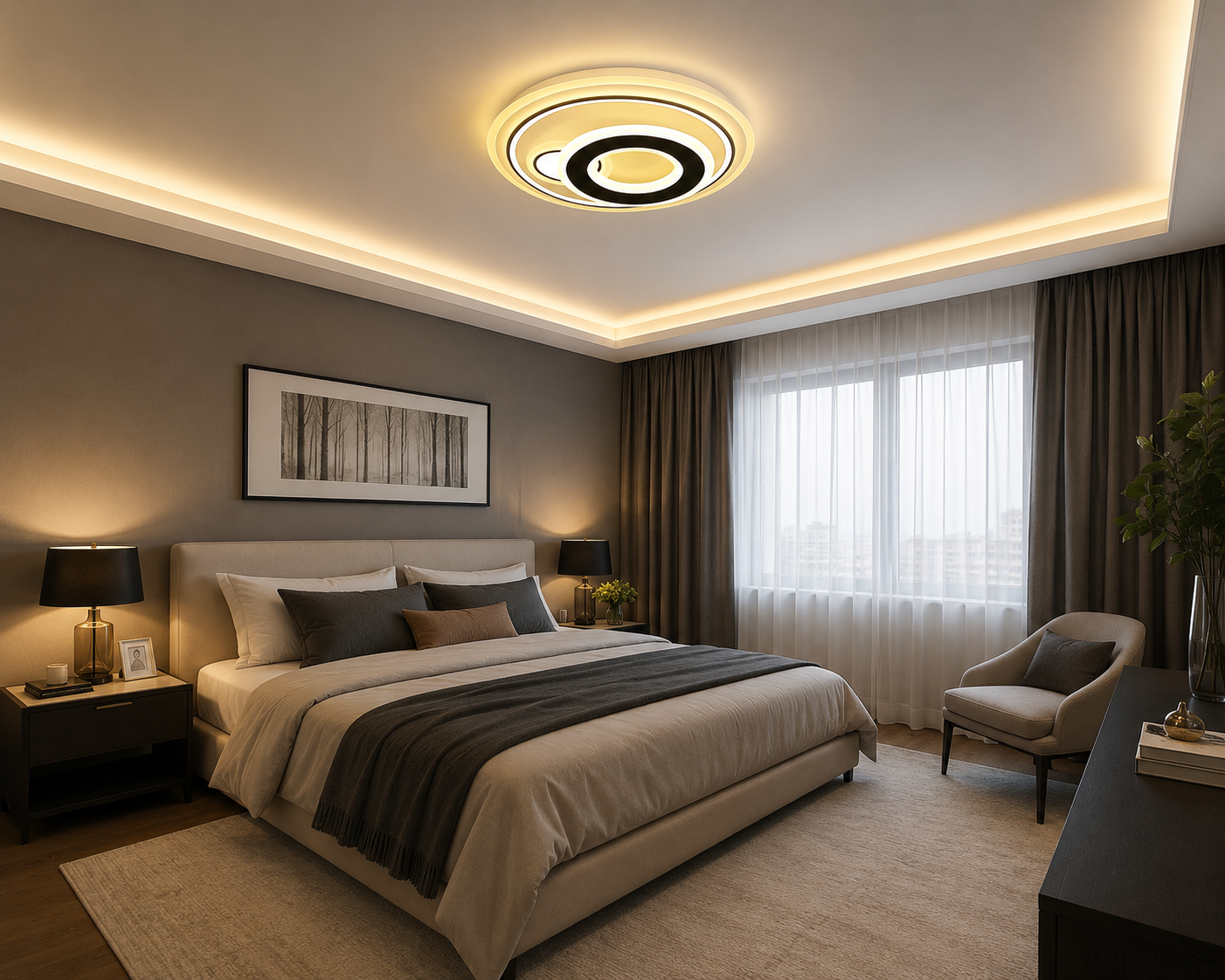 Aplica LED rotundă, 34 W, Ø ≈ 240 mm, temperatură reglabilă 2800–6500 K – model SX8787/240Y