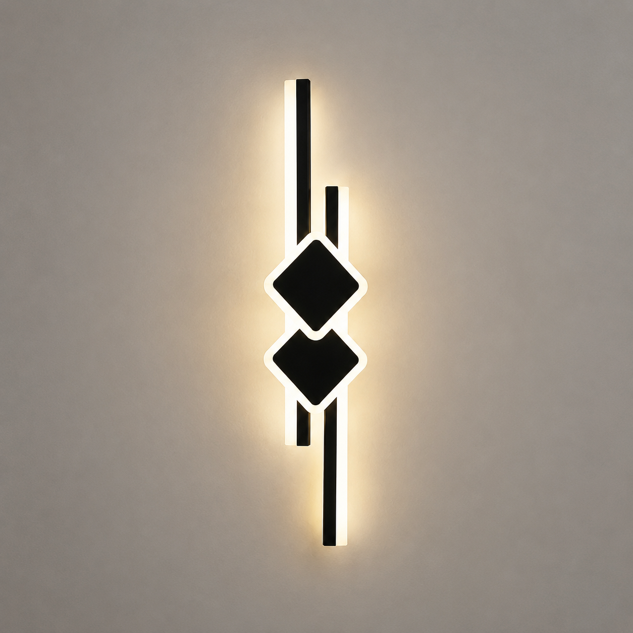 Aplica LED 2x32W, montaj pe perete, 650x150 mm, temperatură de culoare 3000–6500K – model 9724/650BK