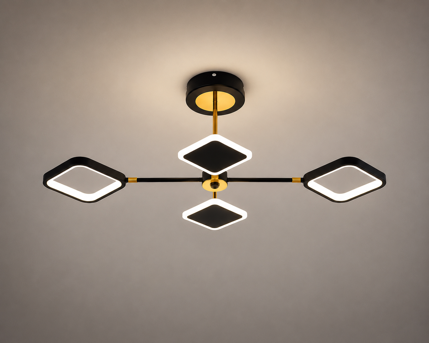 Lustra LED cu telecomandă, 2 × 30 W, 890 × 520 mm, temperatură reglabilă 2800–6500 K – model SX8720B/4