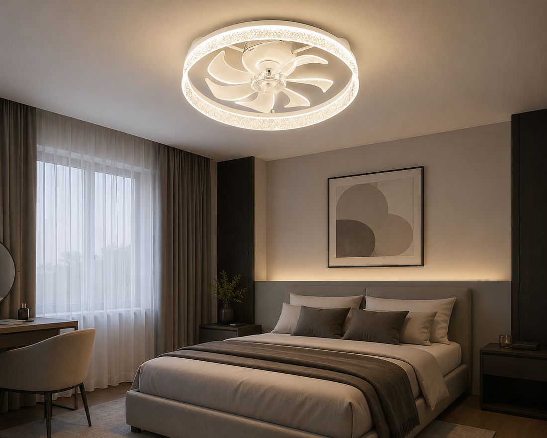 Lustra LED cu Ventilator si  telecomanda – 52W, Ø480×H130 mm, Alb, 3000–6500K 26253/480