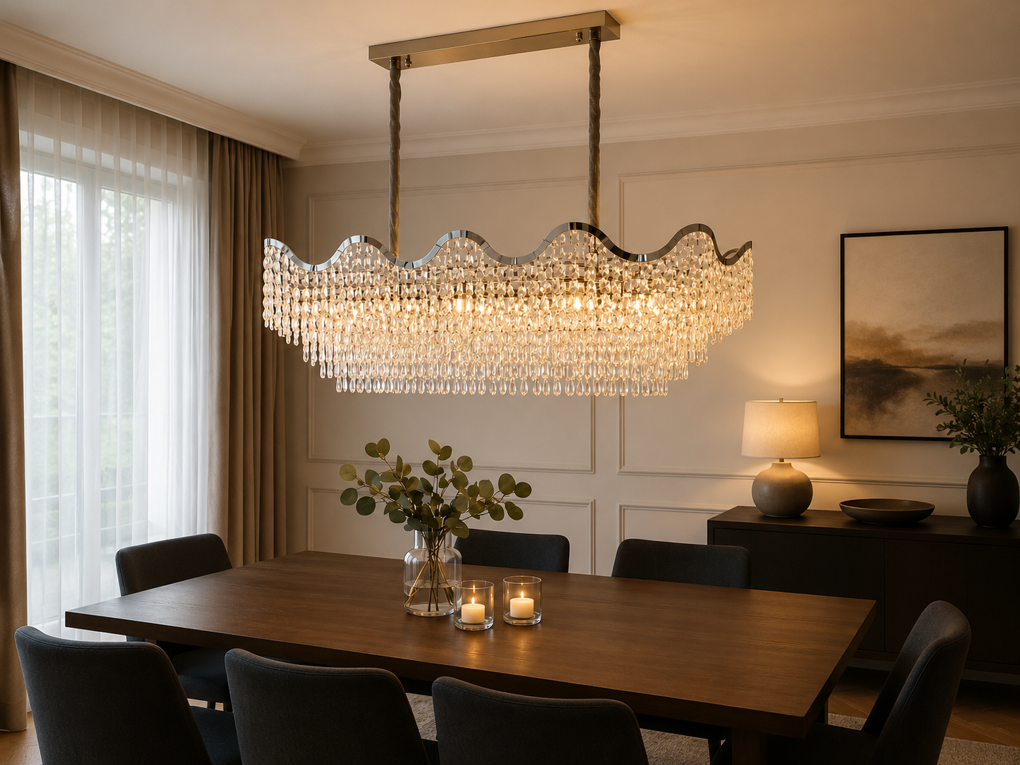 Candelabru, L1100×H420 mm, 12 becuri E27, model 78006/1100+400 CH