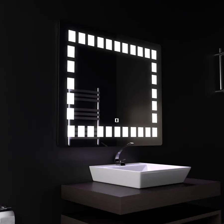 Oglindă Baie LED cu Touch și Intensitate Reglabilă, 1001S/ 80x60 cm