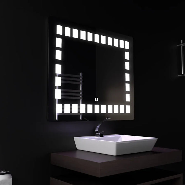 Oglindă Baie LED cu Touch și Intensitate Reglabilă, 1001S, 80x60 cm