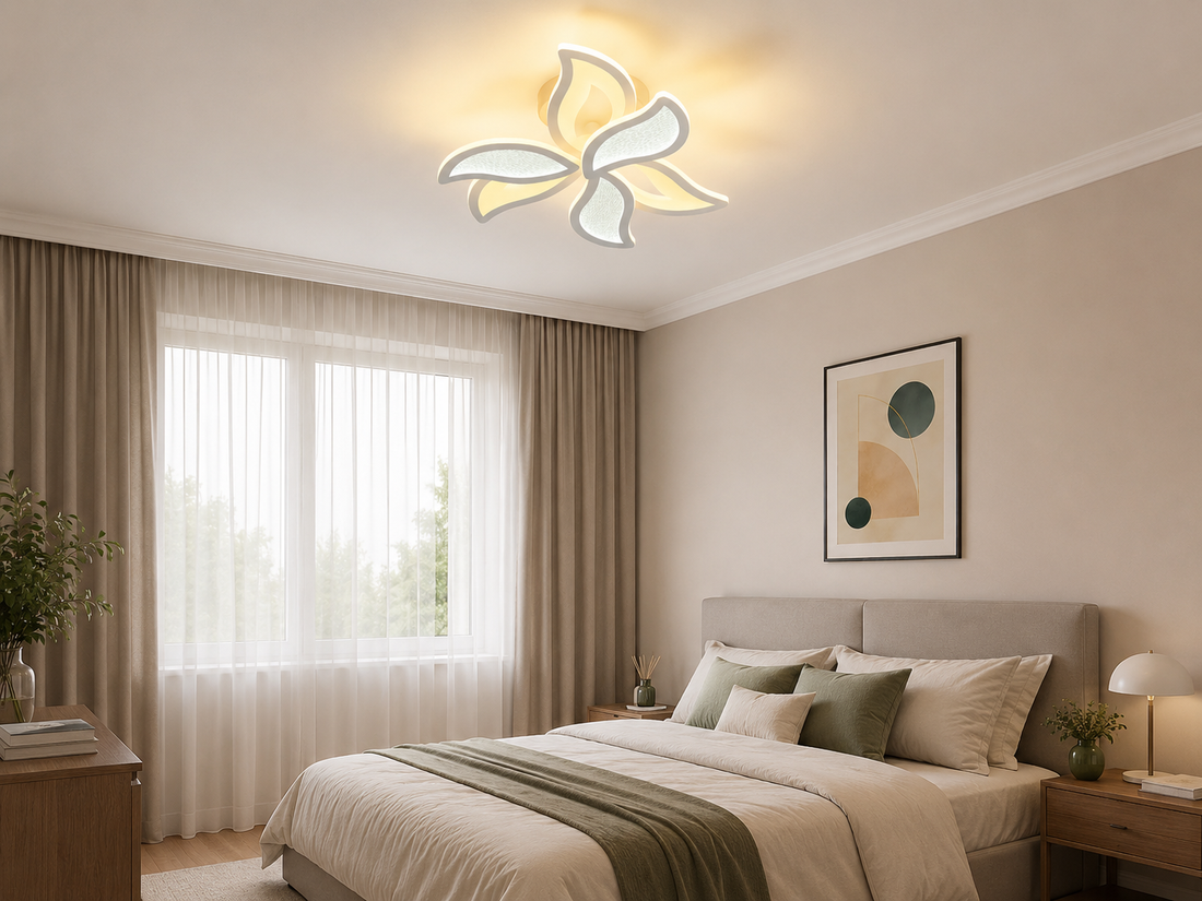 Lustra LED 138W cu telecomandă, Ø650×90 mm, lumină reglabilă 3000–6500K – model 19252/3+3WH
