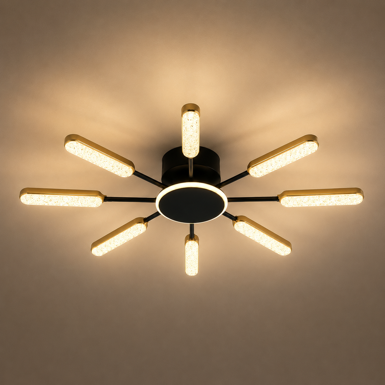 Lustra LED moderna, Ø762×H70 mm, 65×2W, telecomanda, 77265/4+4BK+JIN