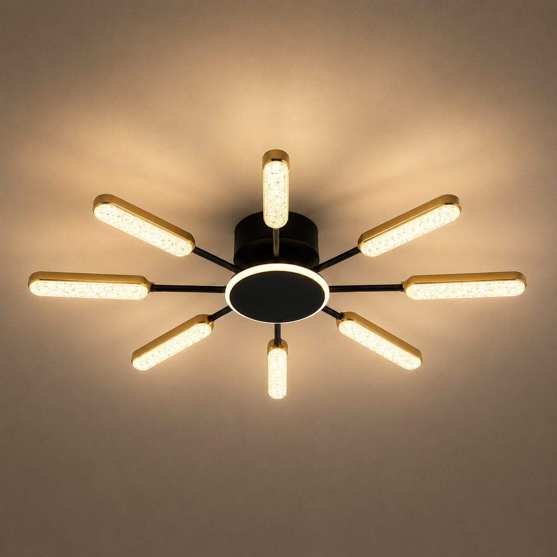 Lustra LED moderna, Ø762×H70 mm, 65×2W, telecomanda, 77265/4+4BK+JIN