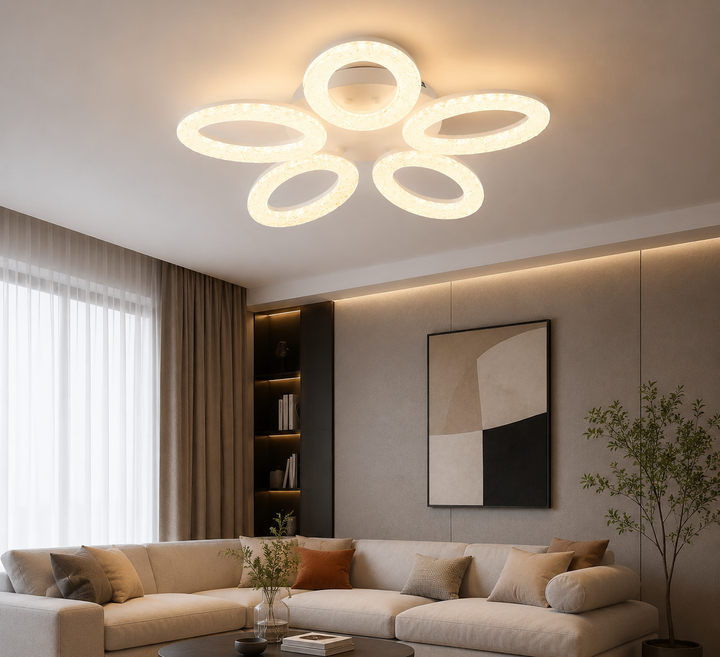 Lustra LED moderna cu telecomanda, 100W, Ø580 mm – SX8909/5S