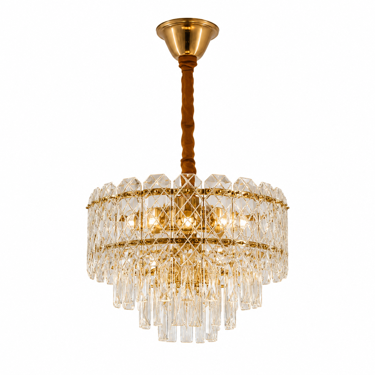 Candelabru decorativ cu 5 becuri E27 – Model 98046/400FG, Ø400 mm, finisaj auriu
