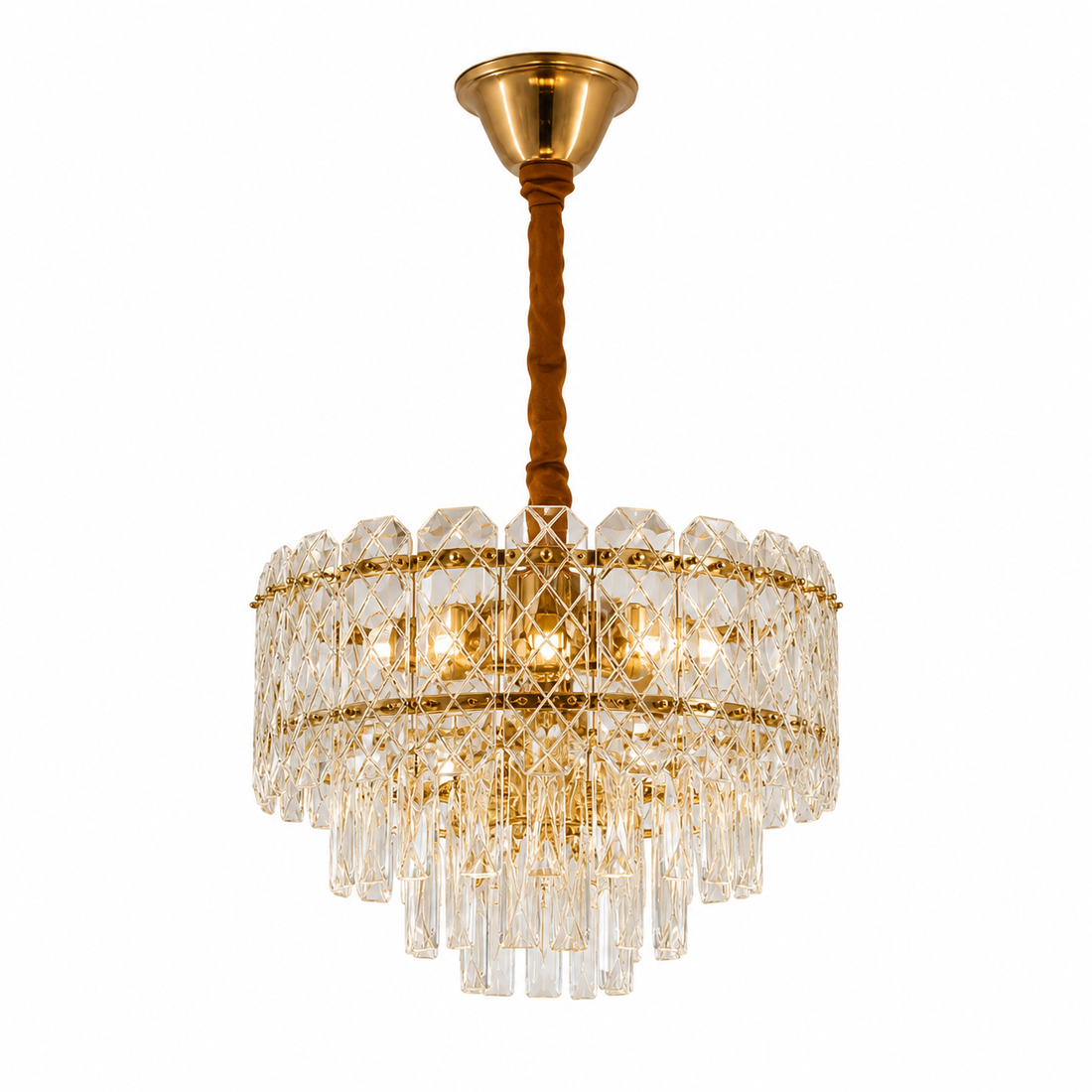 Candelabru decorativ cu 5 becuri E27 – Model 98046/400FG, Ø400 mm, finisaj auriu