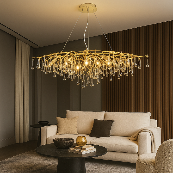 Candelabru Lux cu Cristale, 10xE14, Ø1200 mm, Design Aur Antic – Model 27137/1200+550 OG+FGD