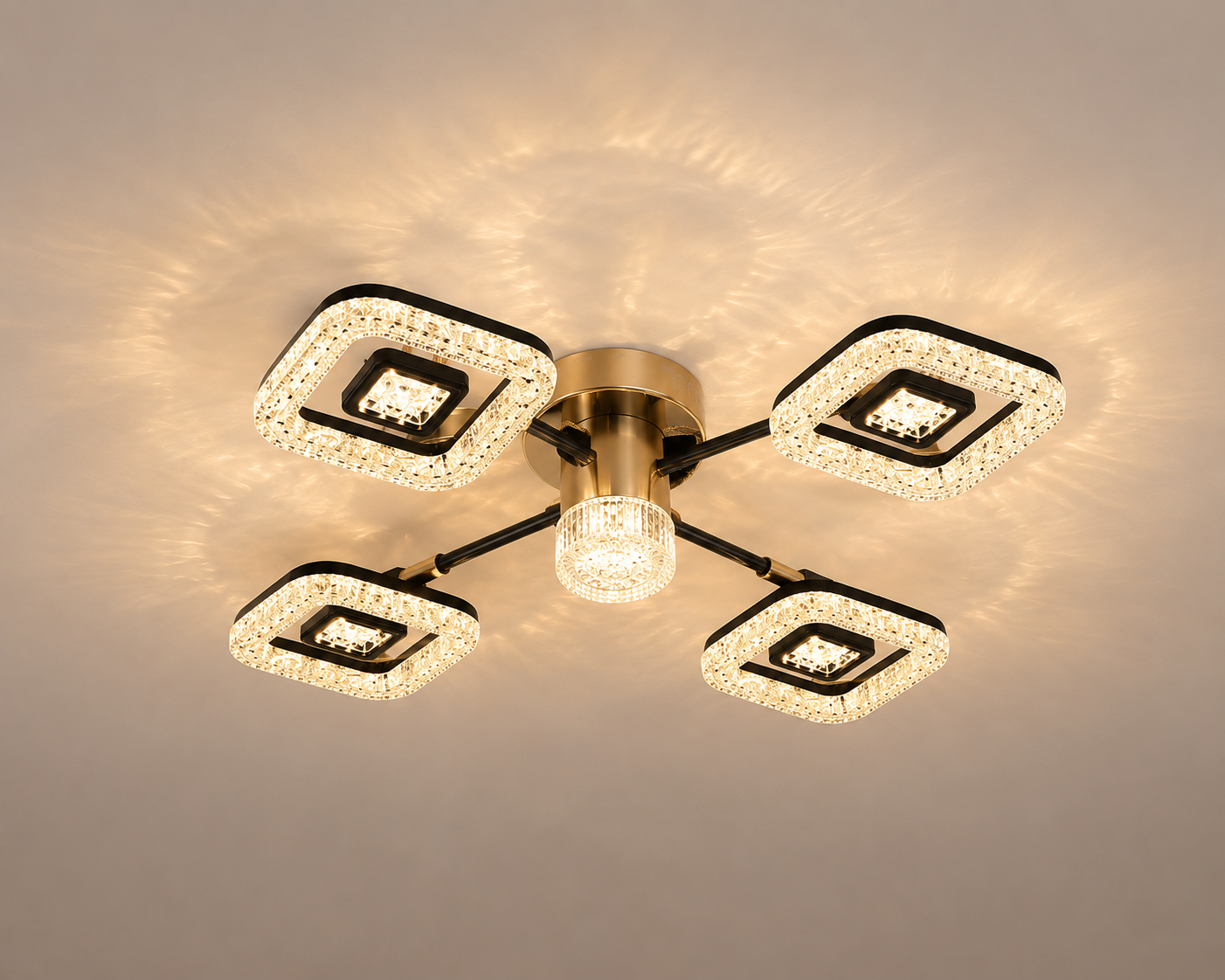 Lustra LED cu design modern si lumina reglabila – Model 26054/2+2+1GM+FGD