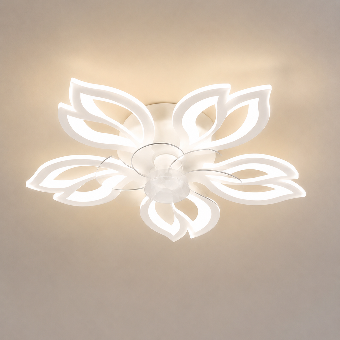 Lustra LED cu Ventilator si  telecomanda – 100W, Ø625×H125 mm, Alb, 3000–6500K 26252/5