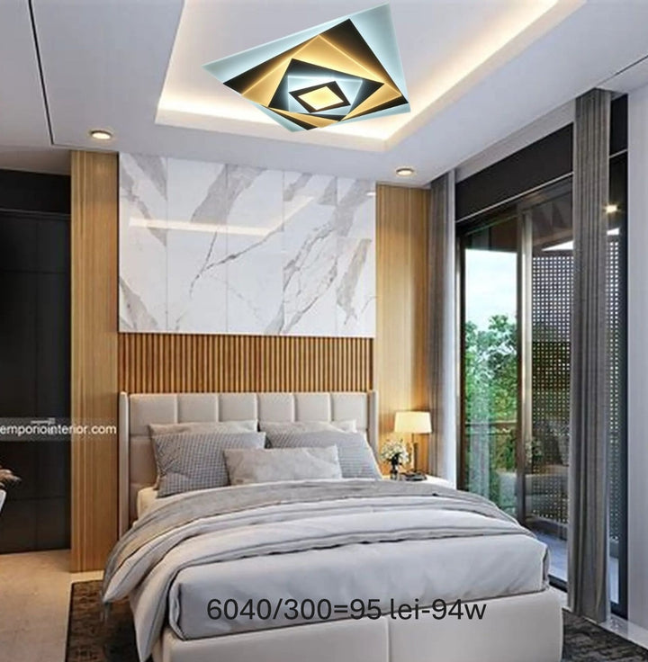 Plafoniera LED Patrata, Model 6040/300A WH, 78W, 300x300 mm