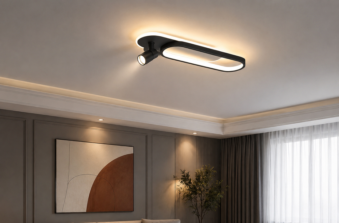 Aplică LED 7388/2BK  cu Spot Direcțional – Negru Mat 79W, 3 Tipuri de Lumină