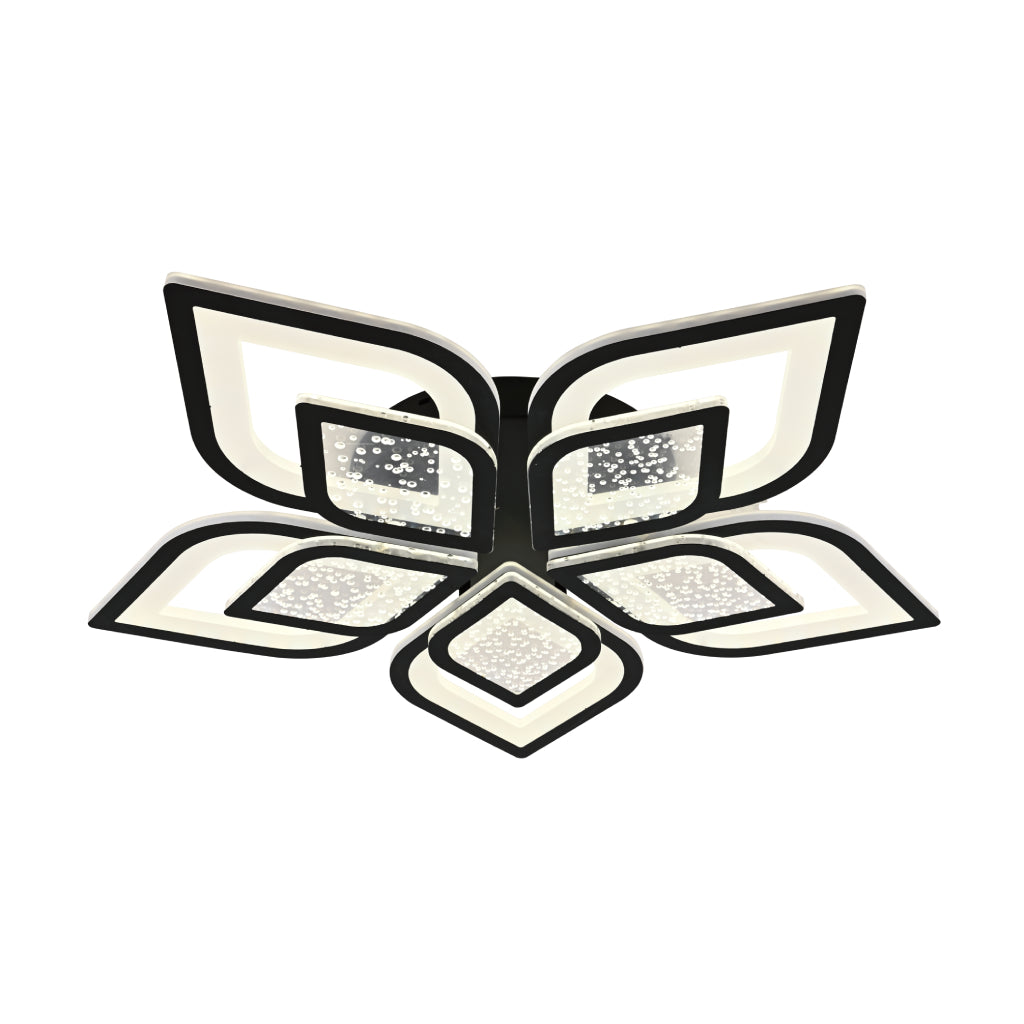 Lustra LED cu telecomanda, 2x60W, lumină reglabila 3000K–6500K, Ø680×H90 mm, design circular modern