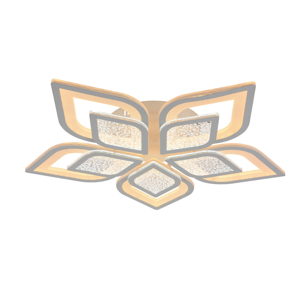 Lustra LED rotunda moderna cu telecomanda, 2x60W, lumină reglabila 3000K–6500K, Ø680×H90 mm