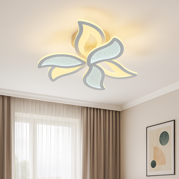 Lustra LED 138W cu telecomandă, Ø650×90 mm, lumină reglabilă 3000–6500K – model 19252/3+3WH