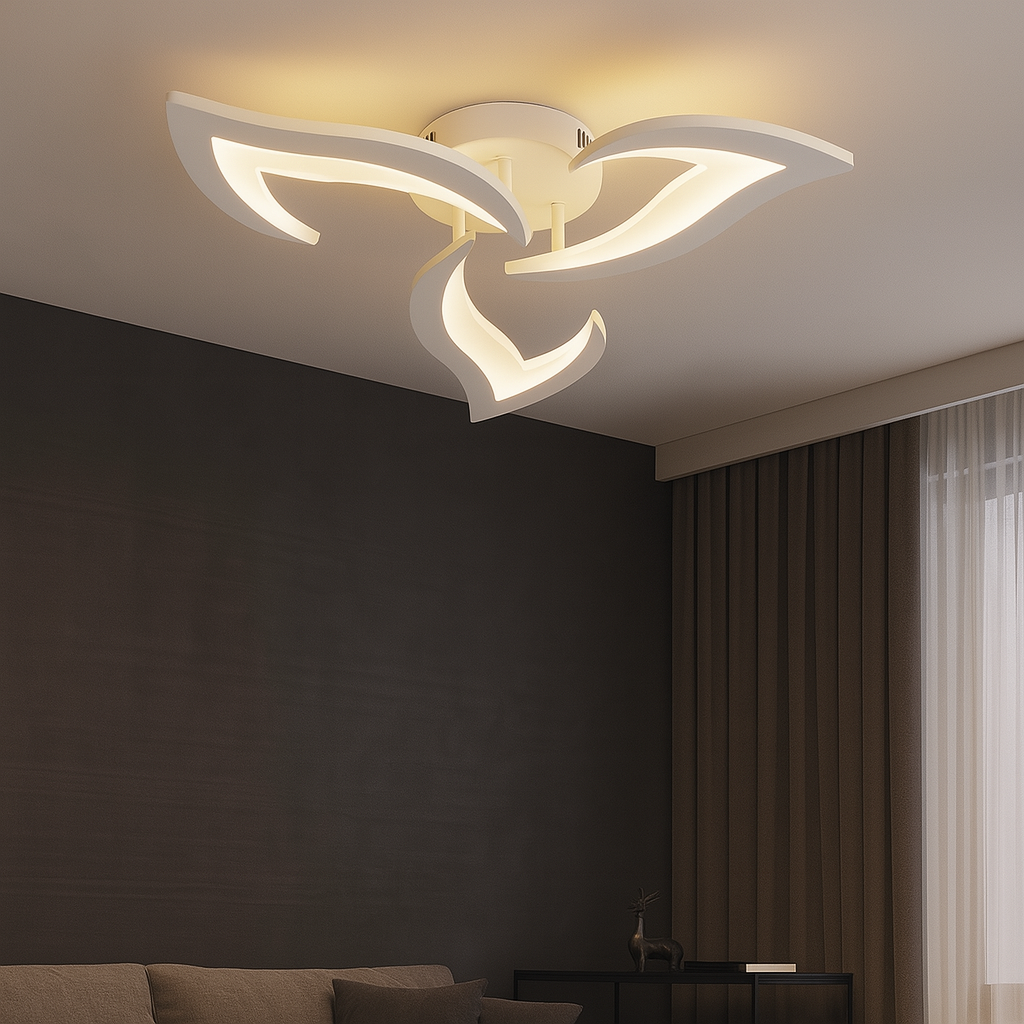 Lustra LED 42W cu telecomanda, Ø565 mm, lumină ajustabilă 3000K–6500K – model 19302/3N WH