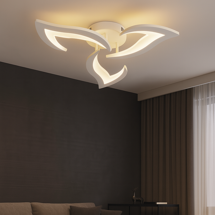 Lustra LED 42W cu telecomanda, Ø565 mm, lumină ajustabilă 3000K–6500K – model 19302/3N WH