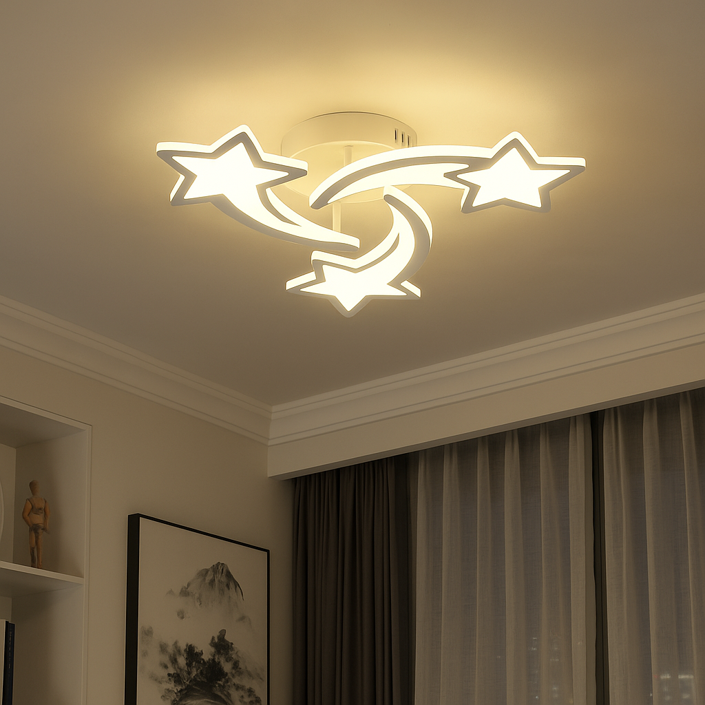 Lustra LED 66W cu telecomandă, Ø700 mm, lumină reglabilă 3000K–6500K – model 19316/3WH