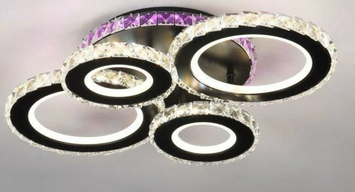 LUSTRA LED 177W CU TELECOMANDĂ, 545X445X160 MM, LUMINĂ REGLABILĂ 3000–6500K – MODEL 19373/2+2BK+CR