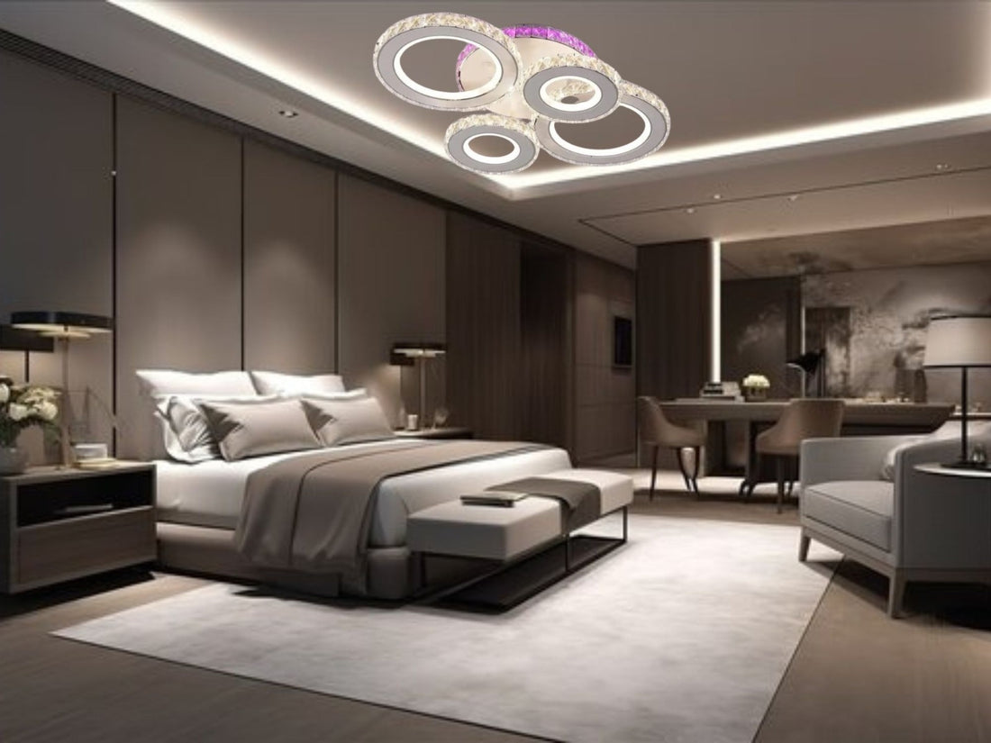 LUSTRA LED 160W CU TELECOMANDĂ, 545X445X160 MM, LUMINĂ REGLABILĂ 3000–6500K – MODEL 19373/2+2WH+CR