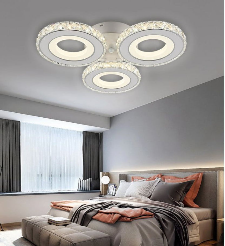 Lustra  LED 19373/3WH+CR cu telecomandă, 72W, lumină reglabilă 3000–6500K, alb și crom