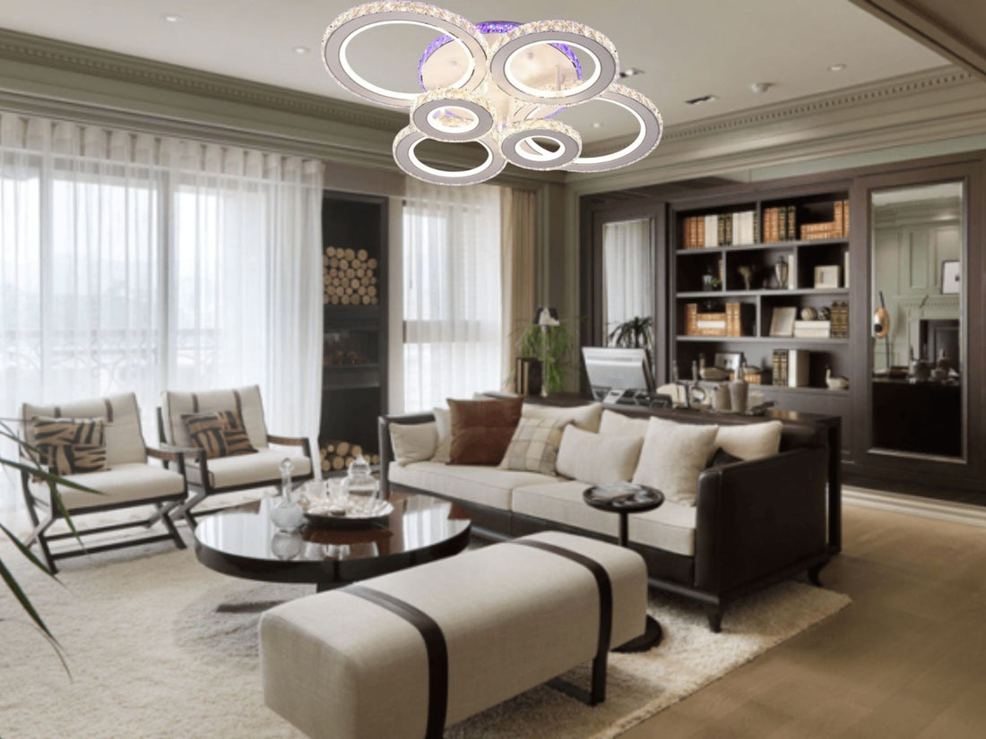 Lustra Led 19373/4+2 WH+CR CU TELECOMANDA,240W,LUMINA REGLABILA 3000-6500K