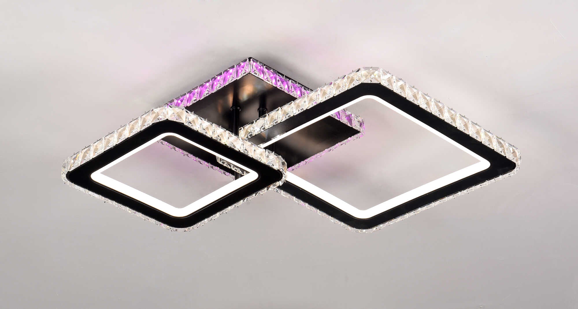 LUSTRĂ LED CU TELECOMANDĂ, 72W, LUMINĂ REGLABILĂ 3000K–6500K, 390×390×130 MM, DESIGN PĂTRAT MODERN