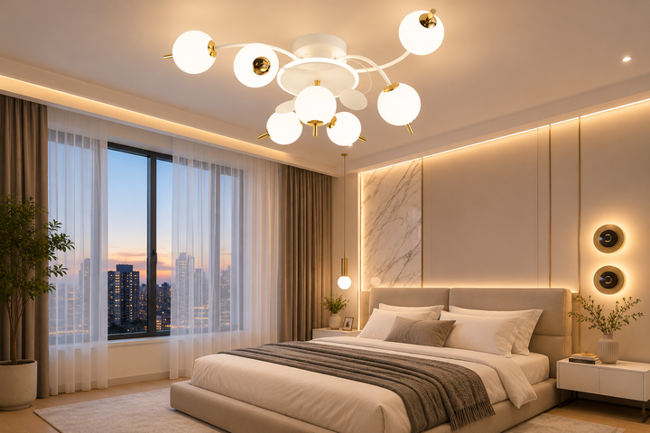 Lustra LED cu 3 lumini, 77125/6+1