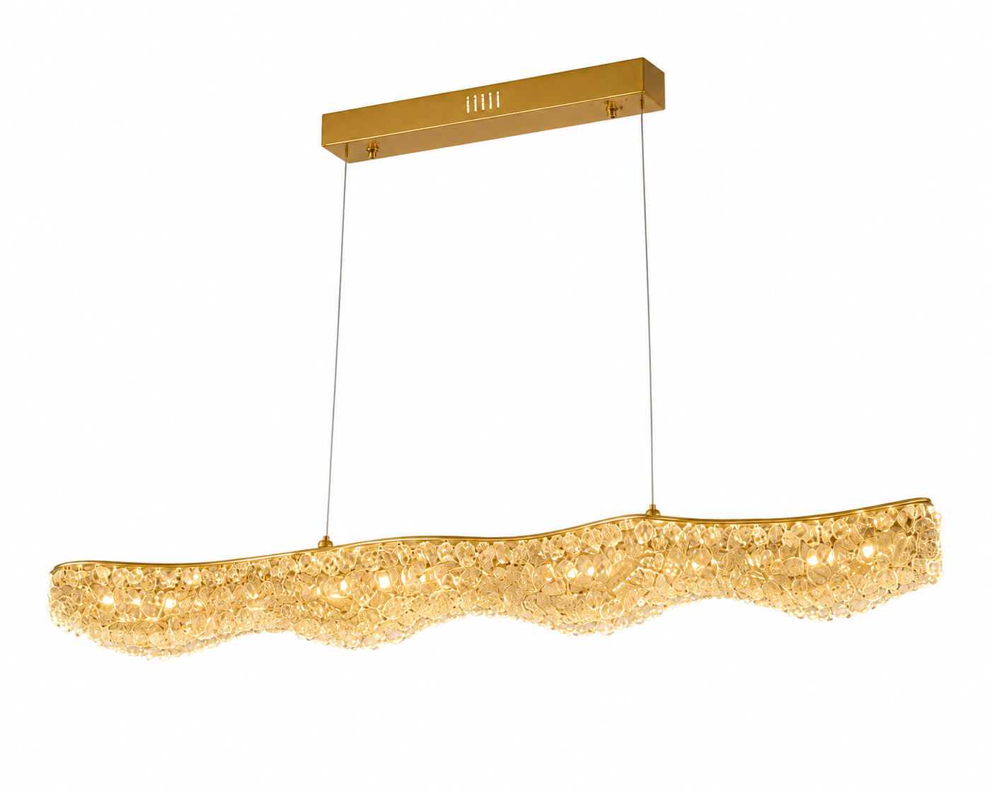Pendul LED modern 76W, finisaj auriu, L980×W90×H140 mm – model 5558/1000 FGD