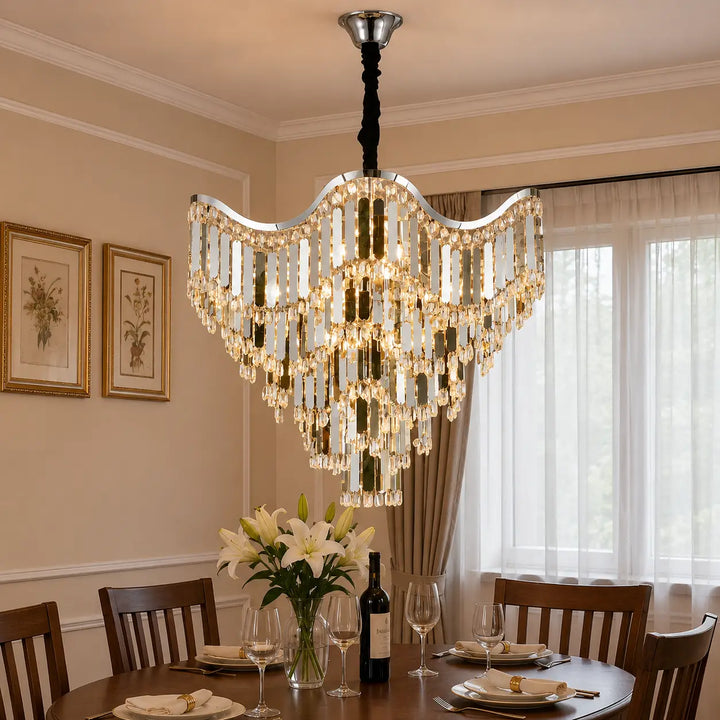 Candelabru modern, Ø780×H656 mm, E27 max 60W×18, 78012/780 CH