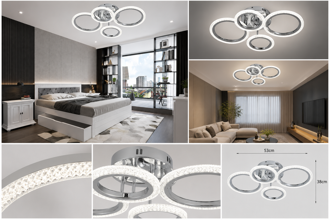 Lustra LED cu telecomanda, Model 26056/2+2CR