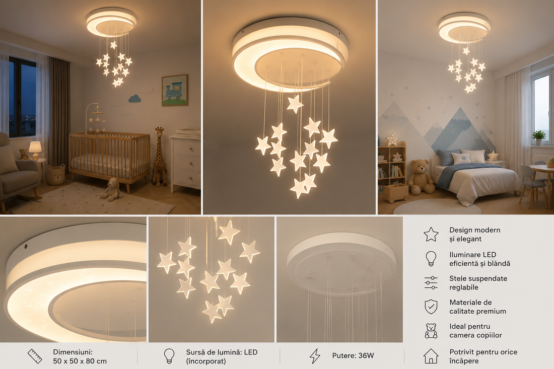 Lustră LED modernă albă 60W, lumina reglabilă – 73053/500WH