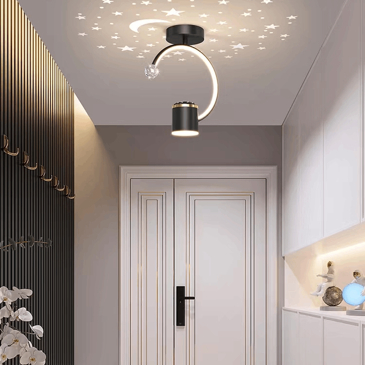 Lustră LED L7676/1 – 34W, Modernă, cu Telecomandă și Lumină Reglabilă