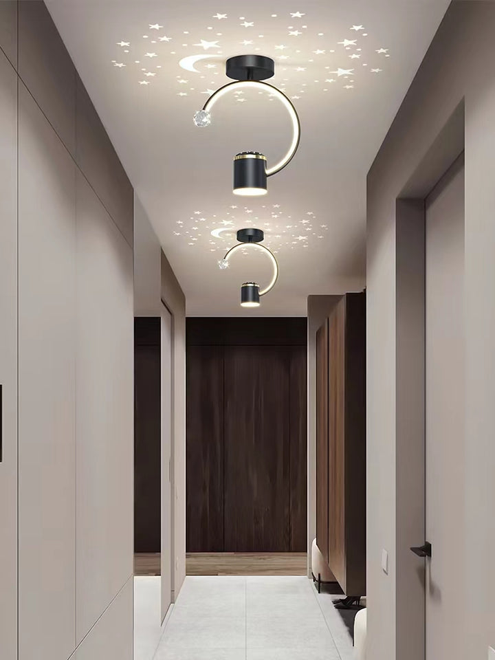 Lustră LED L7676/1 – 34W, Modernă, cu Telecomandă și Lumină Reglabilă