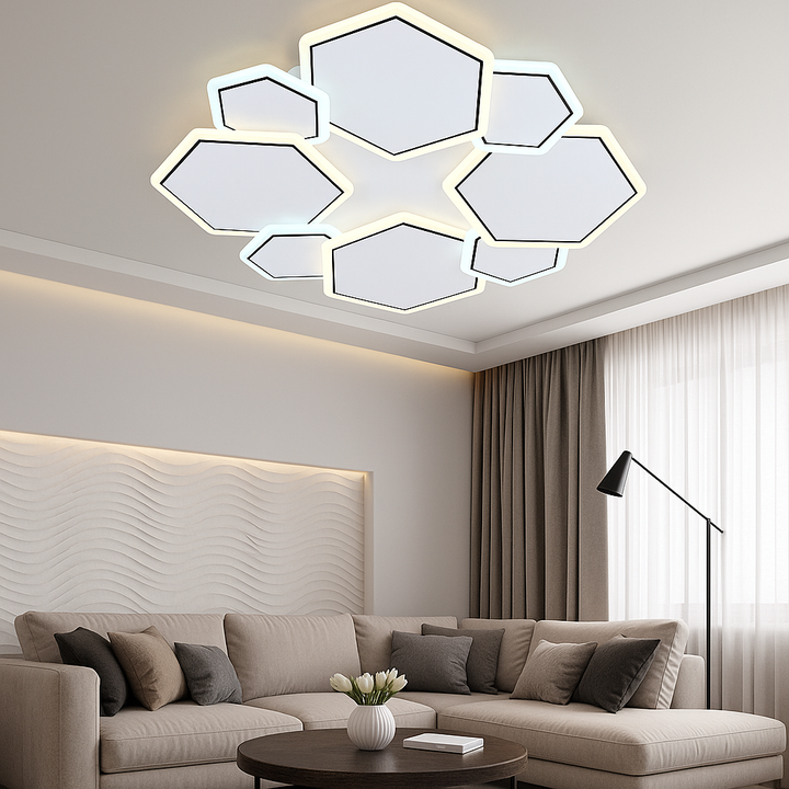 Lustra LED modernă cu 8 surse de lumină – Model 26091/4+4WH+BK