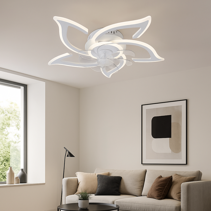 Lustra LED cu telecomanda – 94W, D685xH120 mm, Alb, 3000–6500K (26143/5)