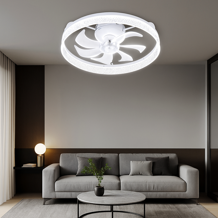 Lustra LED cu telecomanda – 52W, Ø480×H130 mm, Alb, 3000–6500K (26253/480A1)