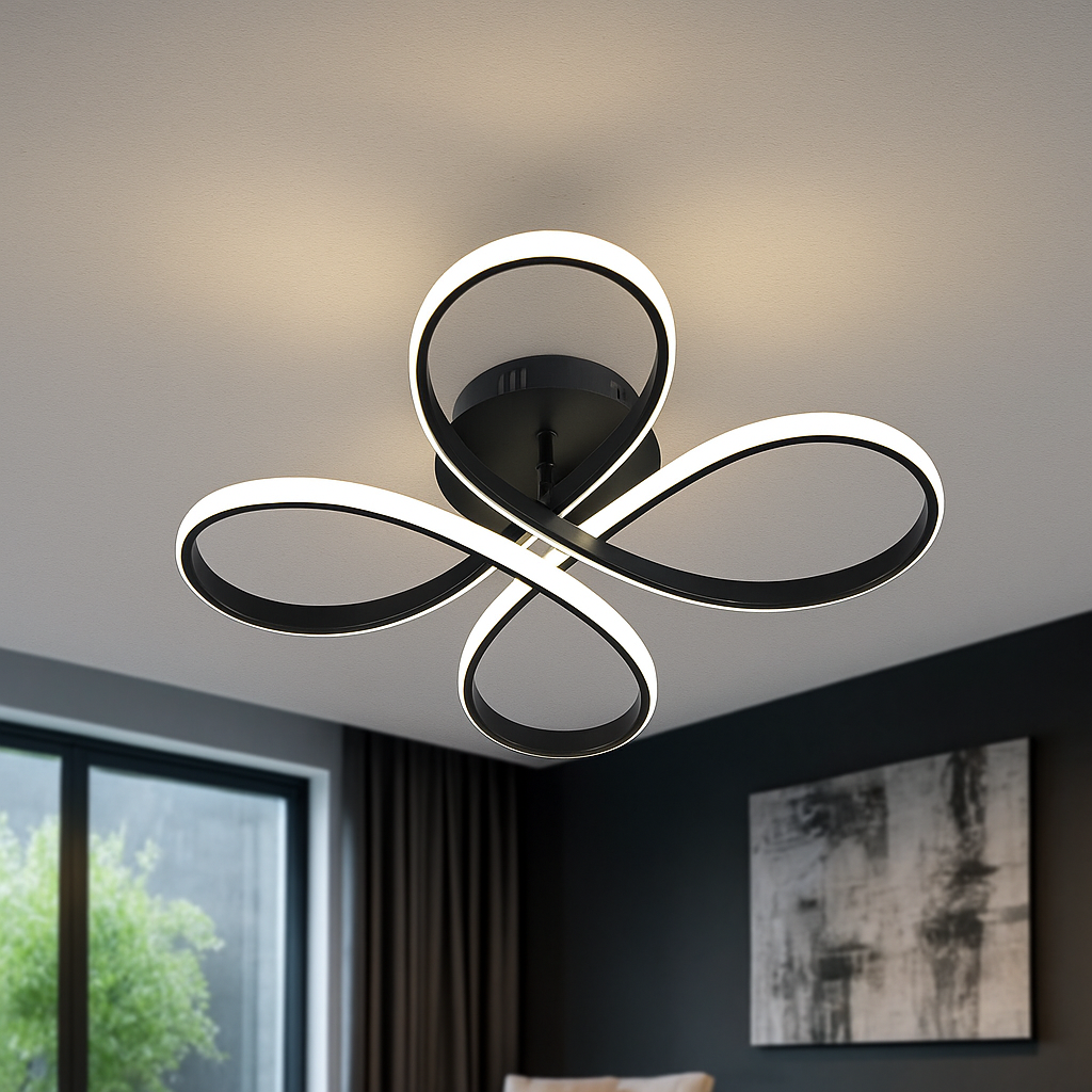 Lustra LED pătrată 77248/1 , 94W, telecomandă, lumină reglabilă 3000K-6500K