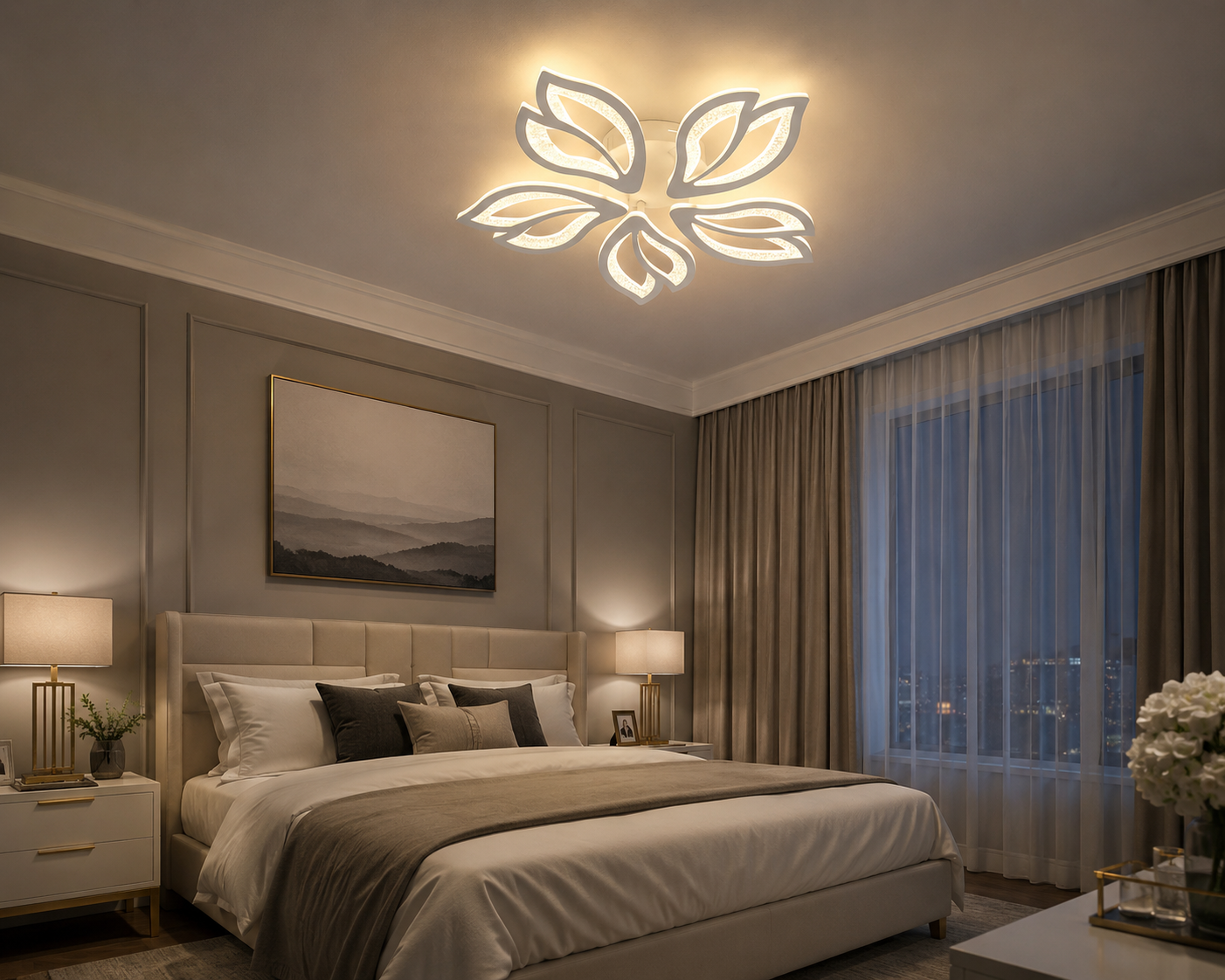 Lustra LED moderna 5 brate, lumina reglabila – 71319/5WH