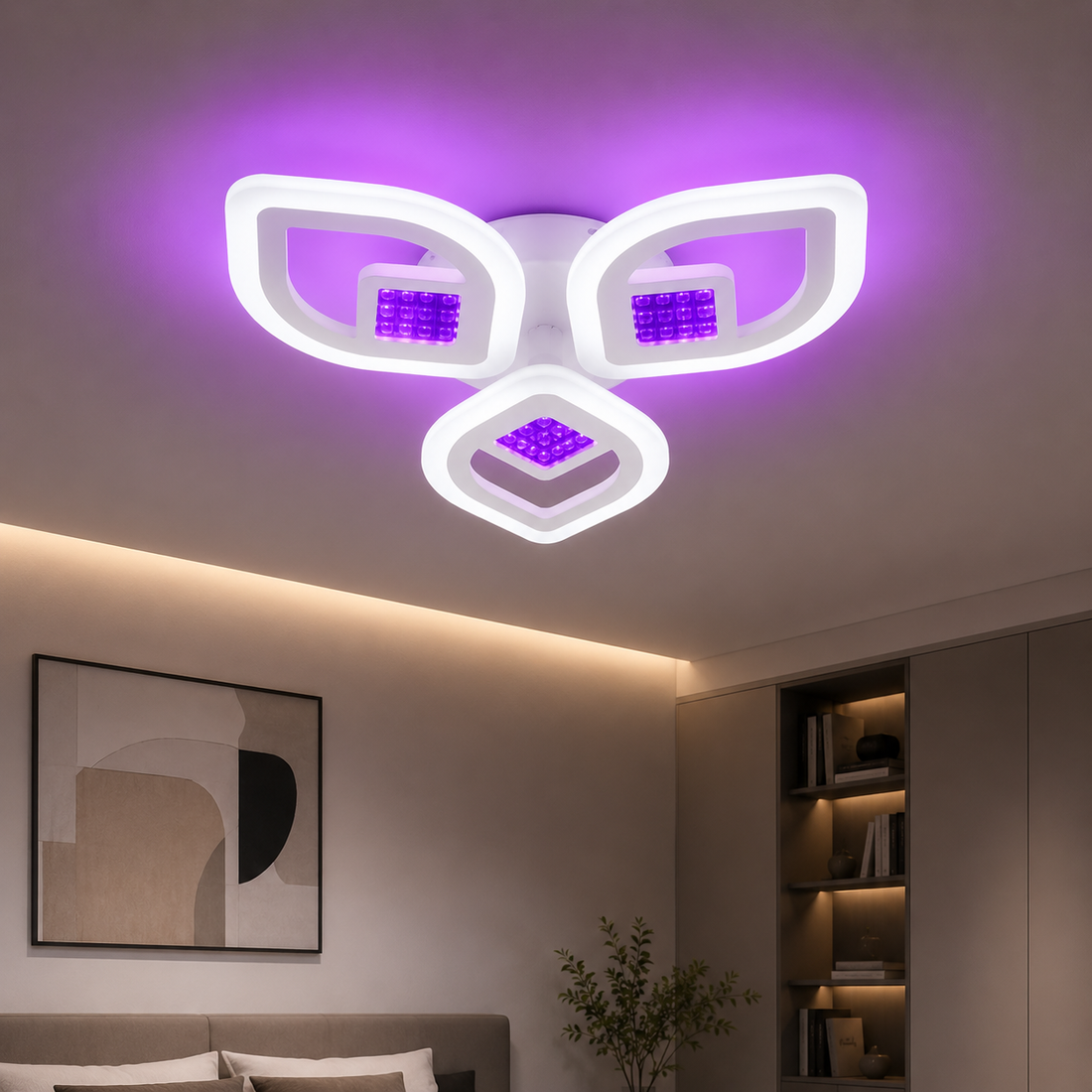 Lustra LED cu telecomanda, 78 W, Ø ≈ 440 mm, temperatură reglabilă 2800–6500 K – model 8737/3