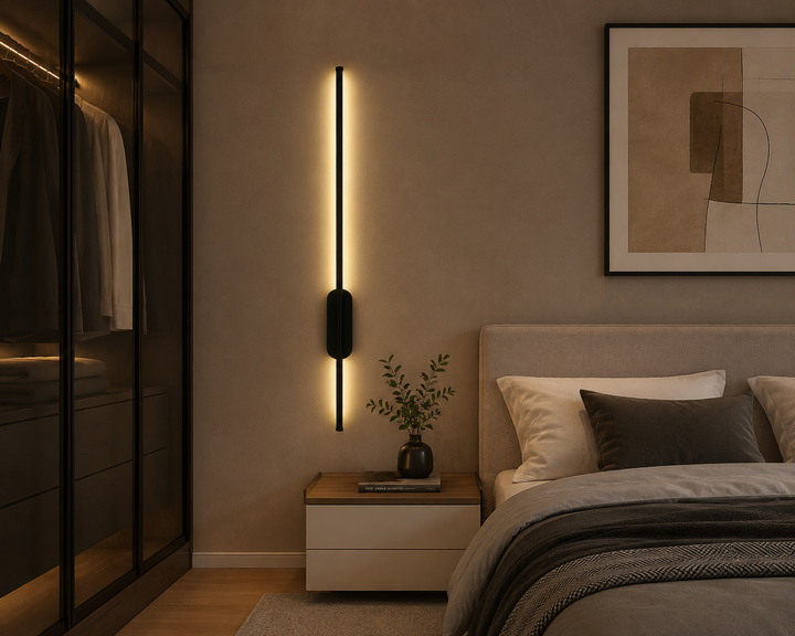 Aplica LED liniară neagrA 80 cm, Model 59011/800BK
