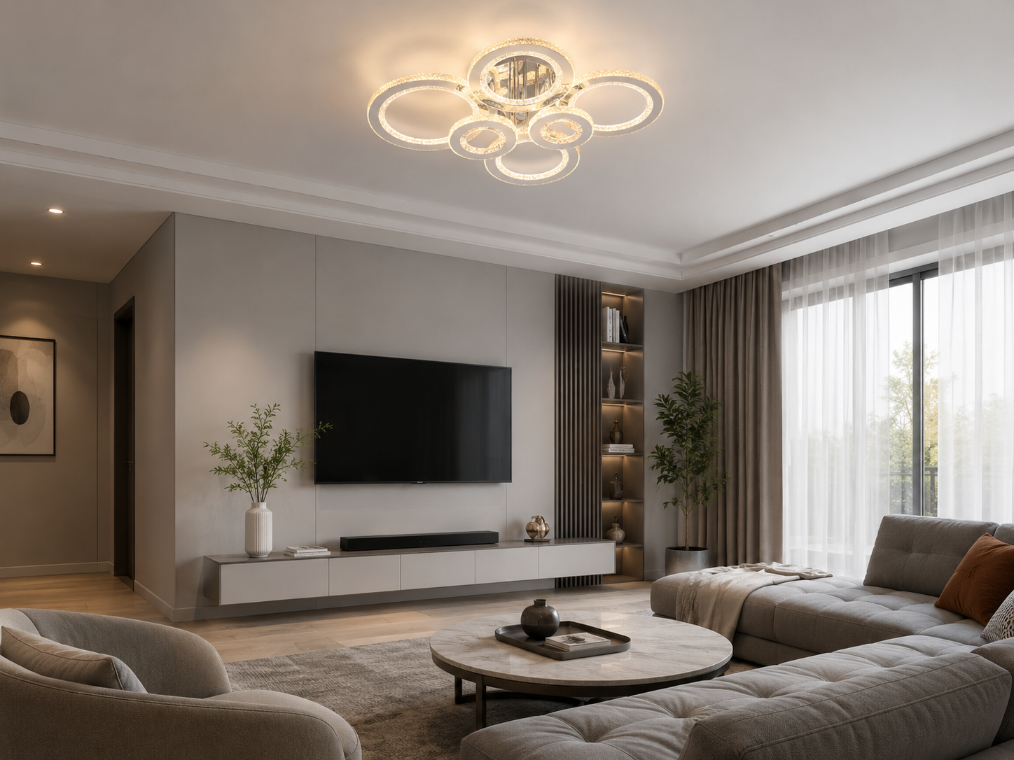 Lustra LED modernă cu lumină reglabilă – Model 26064/2+2+2CR